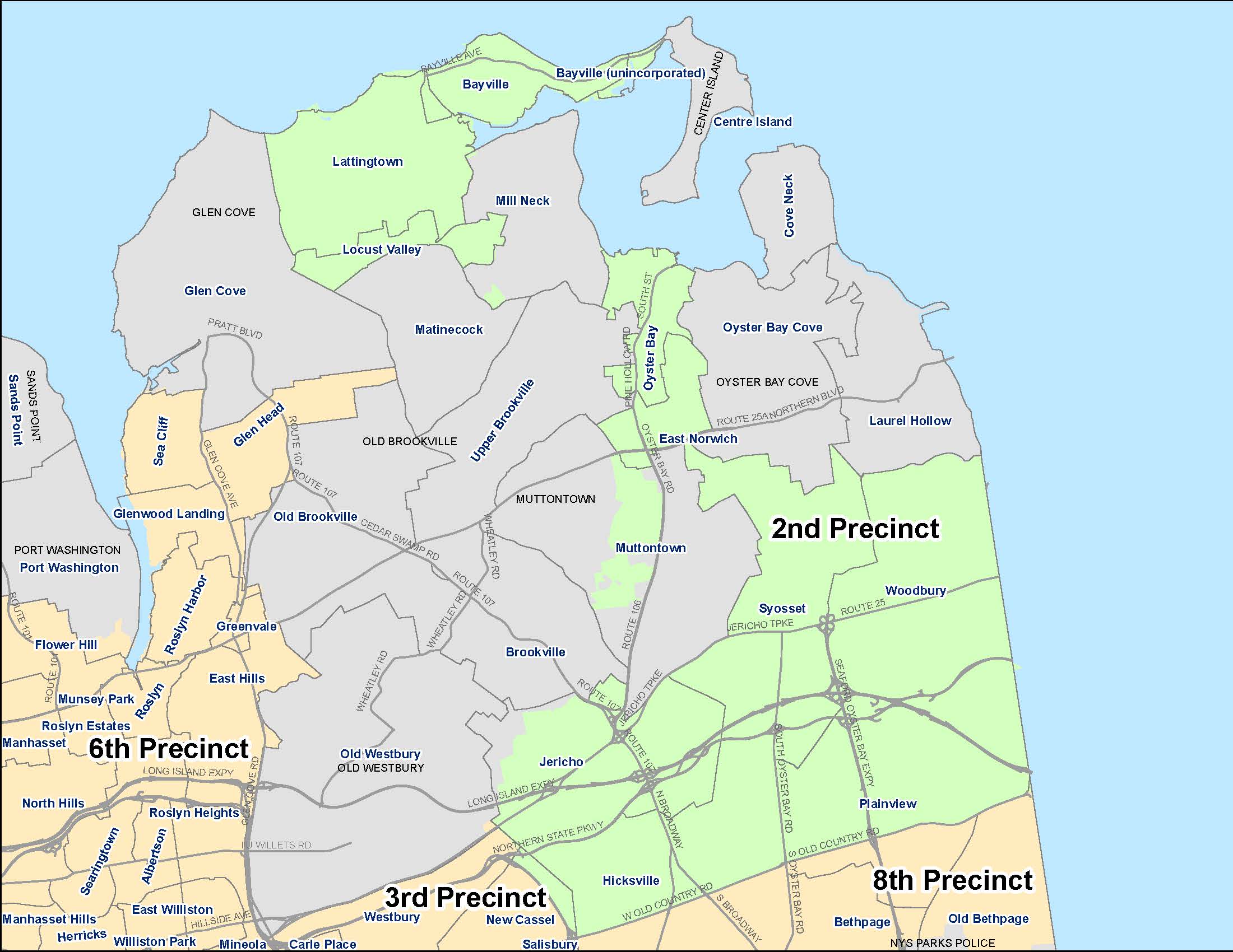 Precinct Map | Nassau County Police, NY