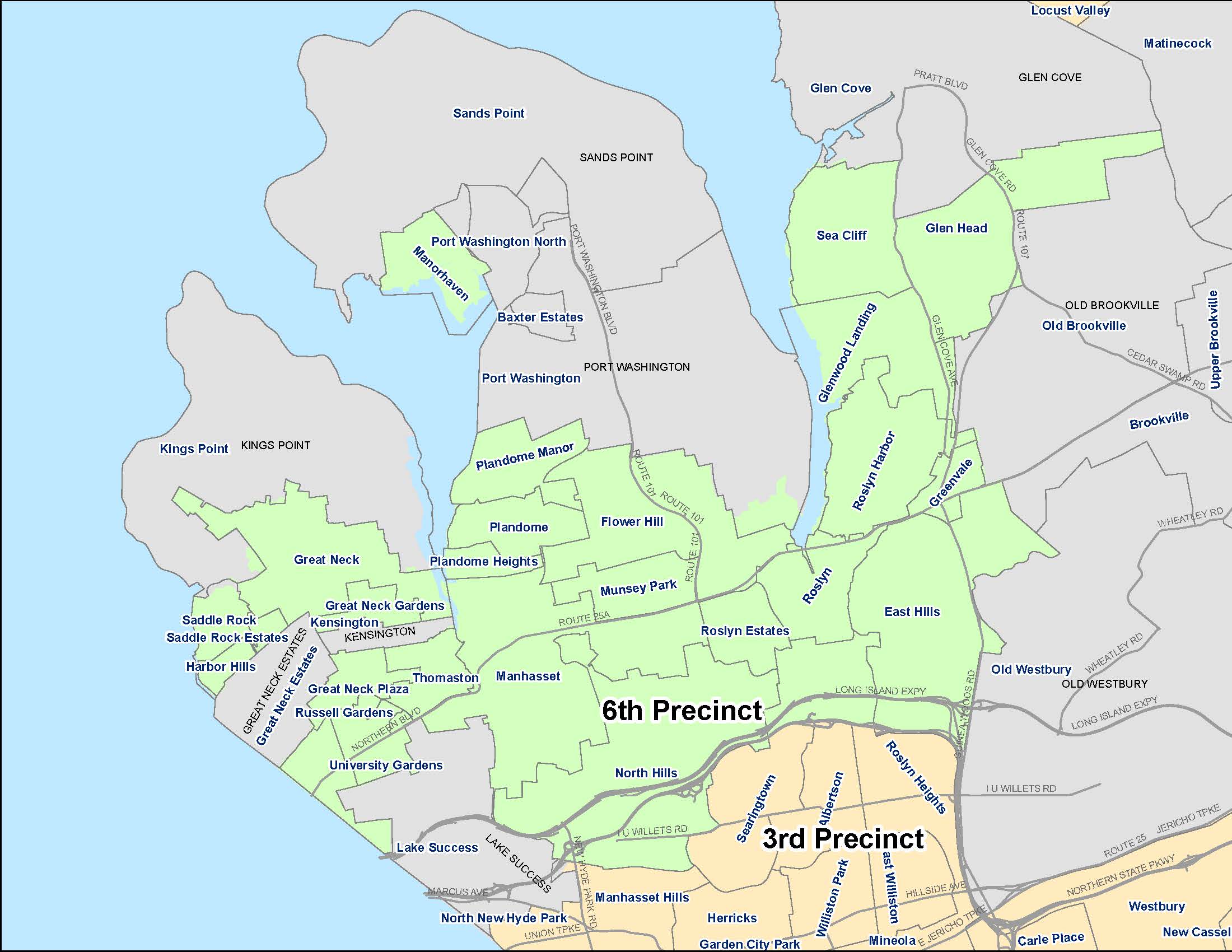 Precinct Map | Nassau County Police, NY