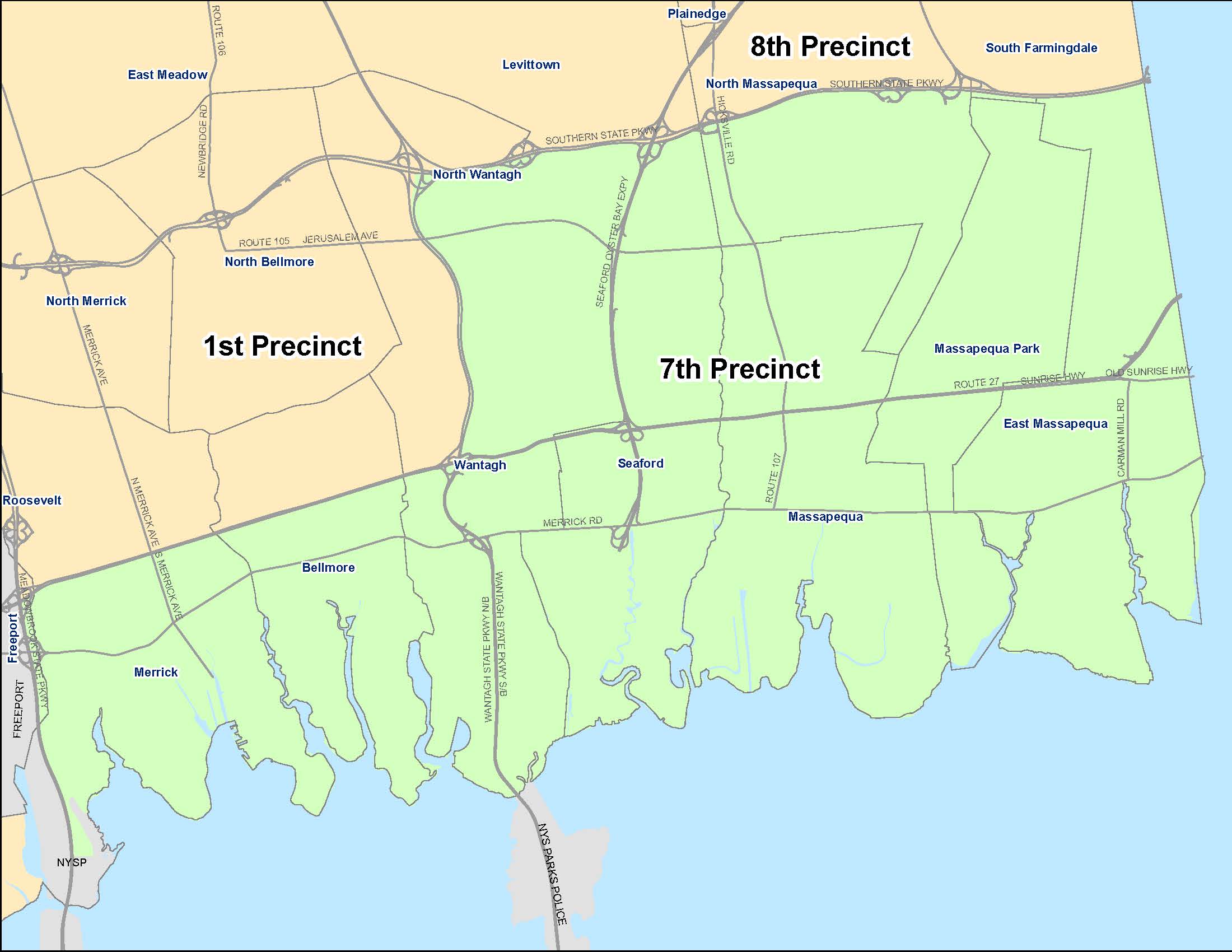 Nassau County Police Precinct Map - Map Of New Hampshire